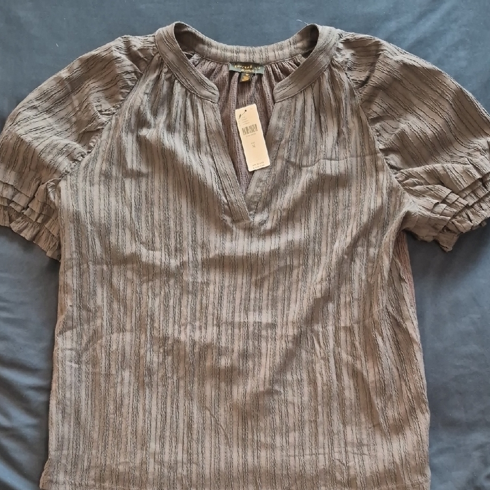 Anthropologie Elegant Gray Women's Top